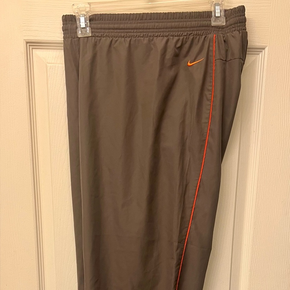 Men's Gray Nike Pants with Orange Trim